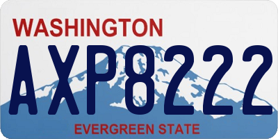 WA license plate AXP8222