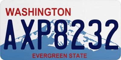 WA license plate AXP8232