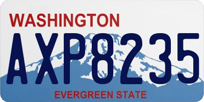 WA license plate AXP8235