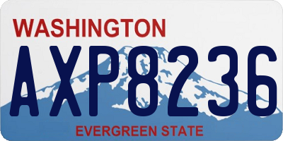 WA license plate AXP8236