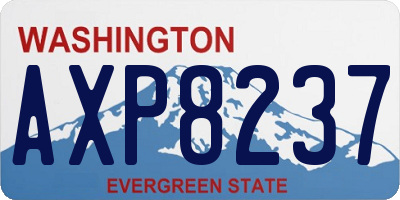 WA license plate AXP8237