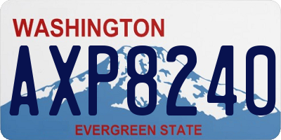 WA license plate AXP8240