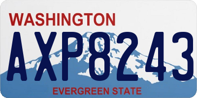 WA license plate AXP8243