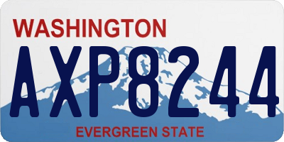 WA license plate AXP8244