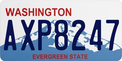 WA license plate AXP8247