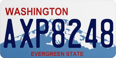 WA license plate AXP8248