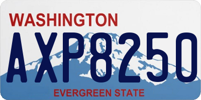 WA license plate AXP8250
