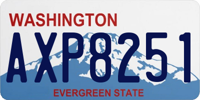WA license plate AXP8251