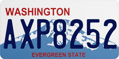 WA license plate AXP8252