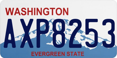WA license plate AXP8253