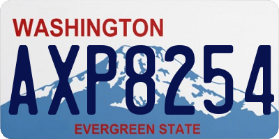 WA license plate AXP8254