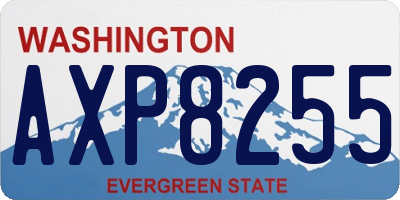 WA license plate AXP8255