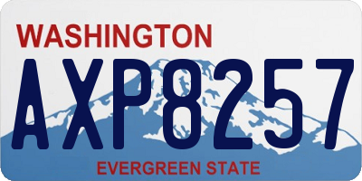 WA license plate AXP8257