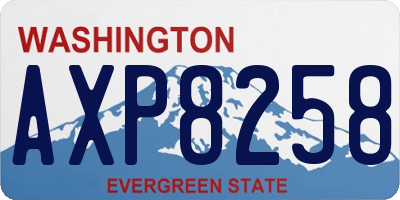 WA license plate AXP8258