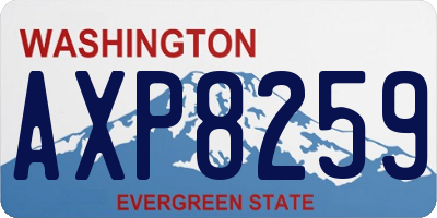 WA license plate AXP8259