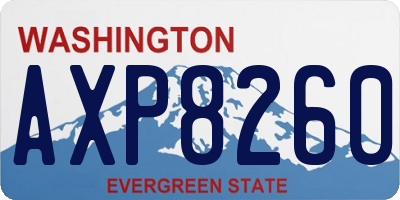 WA license plate AXP8260