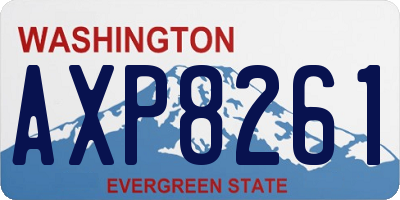 WA license plate AXP8261