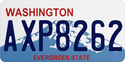 WA license plate AXP8262
