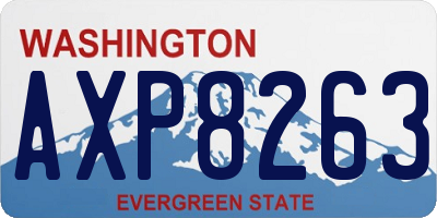 WA license plate AXP8263