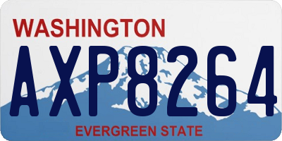 WA license plate AXP8264