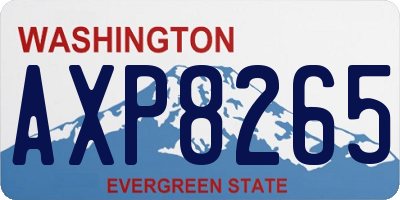WA license plate AXP8265