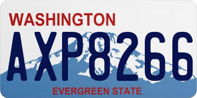 WA license plate AXP8266