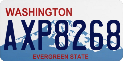 WA license plate AXP8268