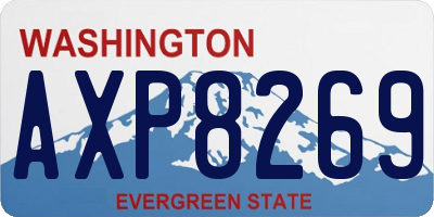 WA license plate AXP8269