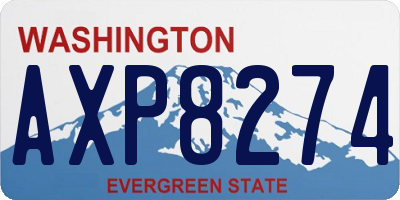 WA license plate AXP8274