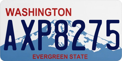 WA license plate AXP8275