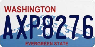 WA license plate AXP8276