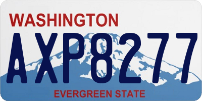 WA license plate AXP8277