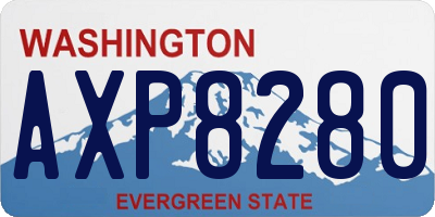 WA license plate AXP8280