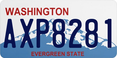 WA license plate AXP8281