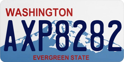 WA license plate AXP8282