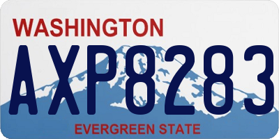 WA license plate AXP8283