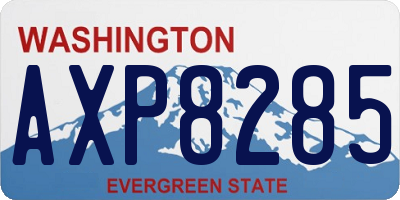 WA license plate AXP8285
