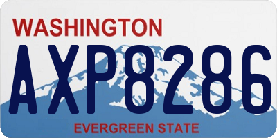 WA license plate AXP8286