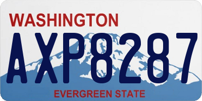 WA license plate AXP8287