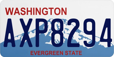 WA license plate AXP8294
