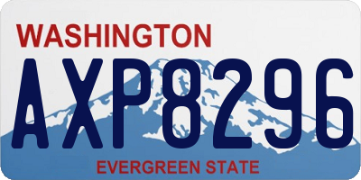 WA license plate AXP8296