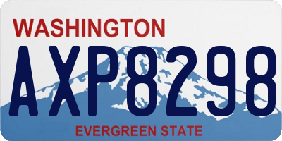 WA license plate AXP8298