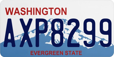 WA license plate AXP8299