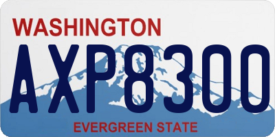 WA license plate AXP8300
