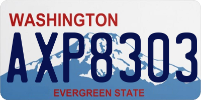 WA license plate AXP8303