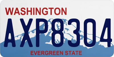 WA license plate AXP8304