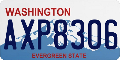 WA license plate AXP8306