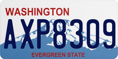 WA license plate AXP8309