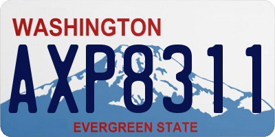WA license plate AXP8311