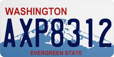 WA license plate AXP8312